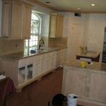 Inclusion Interior Design project, remodeled kitchen cabinets before antiquing & clear coat