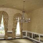 Linda Morgans Interiors project, metallic textured walls & ceiling 